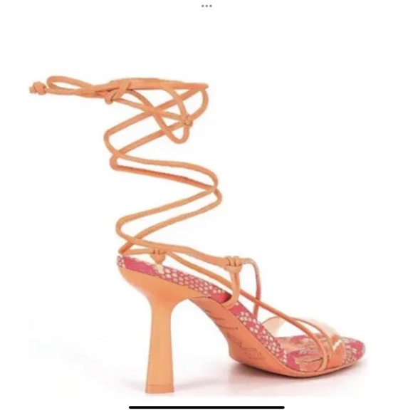 Antonio Melani Barden Lace-Up Dress Sandals 
Citrus Peach 7.5M or 10M New - Picture 2 of 12